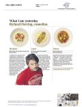 Times piece on what I ate the day before