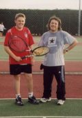 Photos of me and my nephew Andrew, after our first tennis match