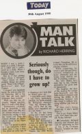 Article for the now defunct Today newspaper 30/8/95